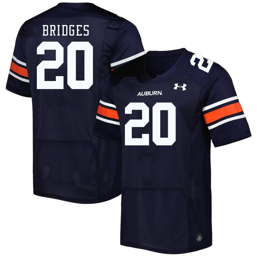 Men's Auburn Tigers #20 Cayden Bridges Navy 2023 College Stitched Football Jersey